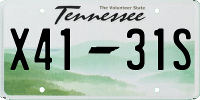 TN license plate X4131S