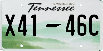 TN license plate X4146C