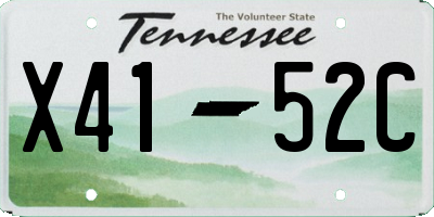 TN license plate X4152C