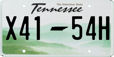TN license plate X4154H