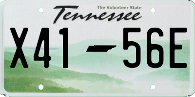 TN license plate X4156E