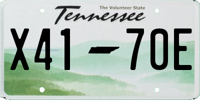 TN license plate X4170E