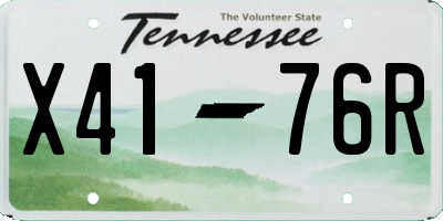 TN license plate X4176R