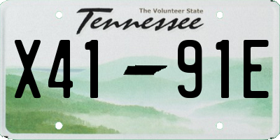 TN license plate X4191E