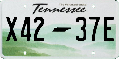 TN license plate X4237E