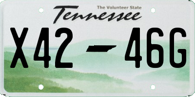 TN license plate X4246G