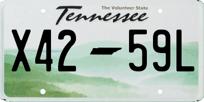 TN license plate X4259L
