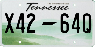 TN license plate X4264Q