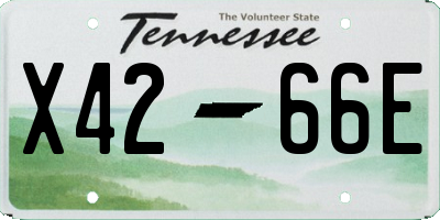 TN license plate X4266E
