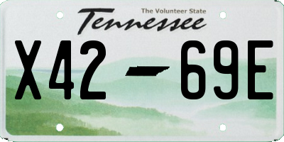 TN license plate X4269E