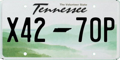 TN license plate X4270P
