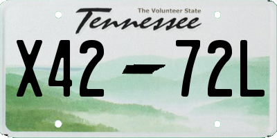 TN license plate X4272L