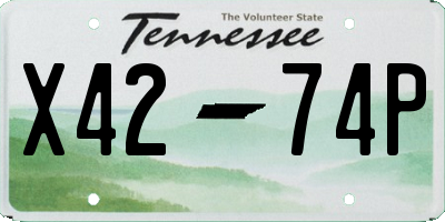 TN license plate X4274P