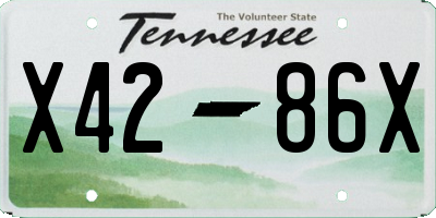 TN license plate X4286X