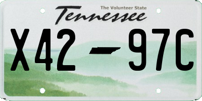 TN license plate X4297C