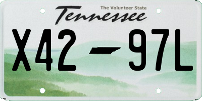 TN license plate X4297L