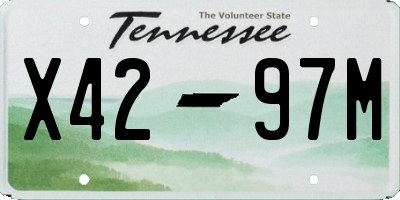 TN license plate X4297M