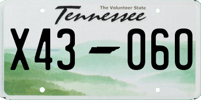 TN license plate X4306O
