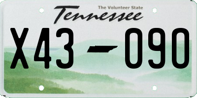 TN license plate X4309O