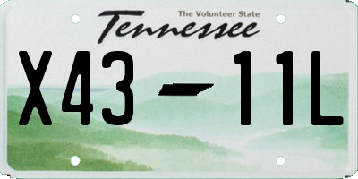 TN license plate X4311L