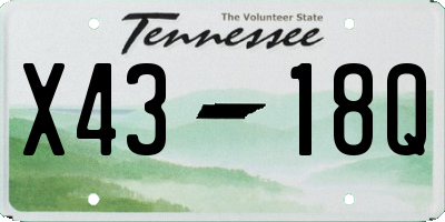 TN license plate X4318Q