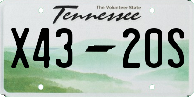 TN license plate X4320S
