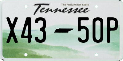 TN license plate X4350P