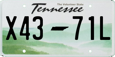 TN license plate X4371L