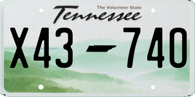 TN license plate X4374O