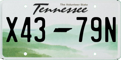TN license plate X4379N