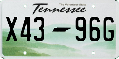 TN license plate X4396G