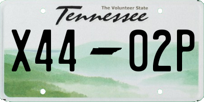 TN license plate X4402P