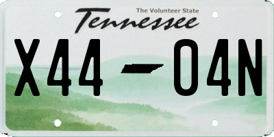 TN license plate X4404N
