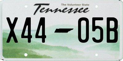 TN license plate X4405B