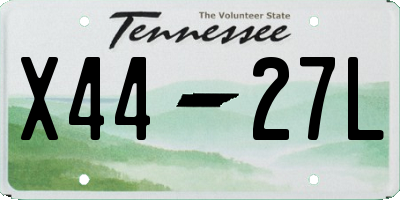 TN license plate X4427L