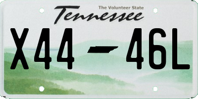 TN license plate X4446L