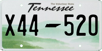 TN license plate X4452O