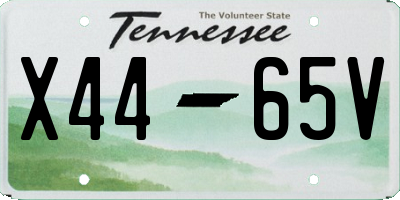 TN license plate X4465V