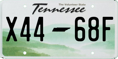 TN license plate X4468F