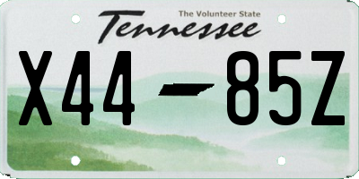 TN license plate X4485Z