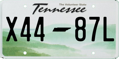 TN license plate X4487L