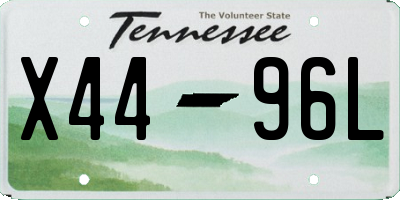 TN license plate X4496L