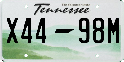 TN license plate X4498M