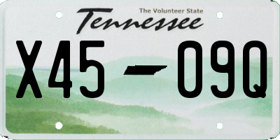 TN license plate X4509Q