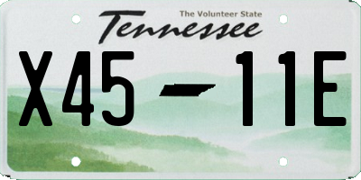 TN license plate X4511E