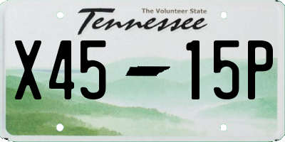 TN license plate X4515P
