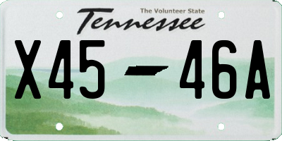 TN license plate X4546A