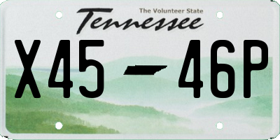 TN license plate X4546P