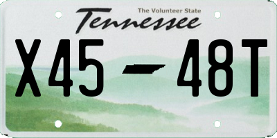 TN license plate X4548T