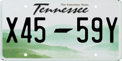 TN license plate X4559Y